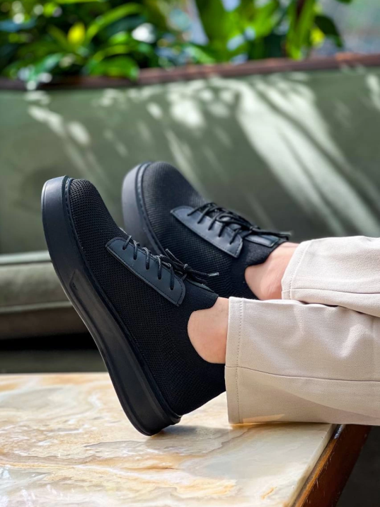 KB-116 Kuback Siyah Siyah Taban Bağcıklı Triko Günlük Erkek Ayakkabı KB-116 Kuback Siyah Siyah Taban Bağcıklı Triko Günlük Erkek Ayakkabı