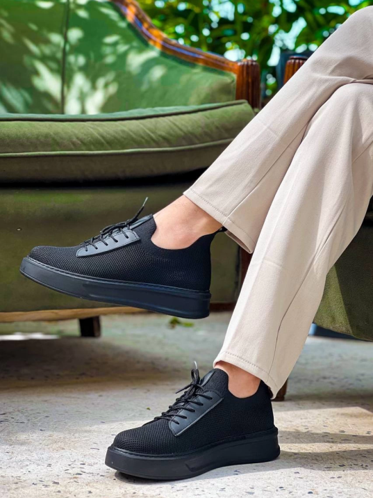 KB-116 Kuback Siyah Siyah Taban Bağcıklı Triko Günlük Erkek Ayakkabı KB-116 Kuback Siyah Siyah Taban Bağcıklı Triko Günlük Erkek Ayakkabı