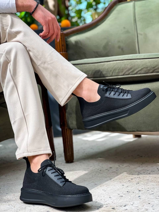 KB-116 Kuback Siyah Siyah Taban Bağcıklı Triko Günlük Erkek Ayakkabı KB-116 Kuback Siyah Siyah Taban Bağcıklı Triko Günlük Erkek Ayakkabı