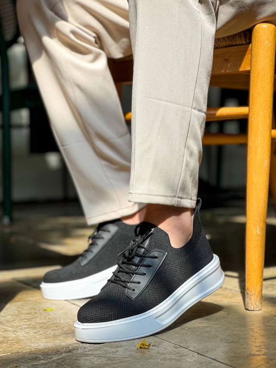 KB-116 Kuback Siyah Triko Bağcıklı  Günlük Erkek Ayakkabı KB-116 Kuback Siyah Triko Bağcıklı  Günlük Erkek Ayakkabı