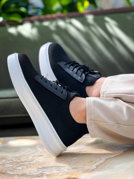 KB-116 Kuback Siyah Triko Bağcıklı  Günlük Erkek Ayakkabı KB-116 Kuback Siyah Triko Bağcıklı  Günlük Erkek Ayakkabı