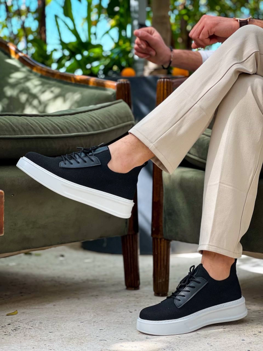 KB-116 Kuback Siyah Triko Bağcıklı  Günlük Erkek Ayakkabı KB-116 Kuback Siyah Triko Bağcıklı  Günlük Erkek Ayakkabı