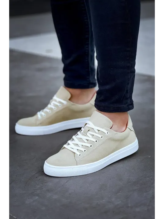 Kb-122 Kuback Bej Süet Yüksek Taban Bağcıklı Günlük Erkek Ayakkabı Kb-122 Kuback Bej Süet Yüksek Taban Bağcıklı Günlük Erkek Ayakkabı