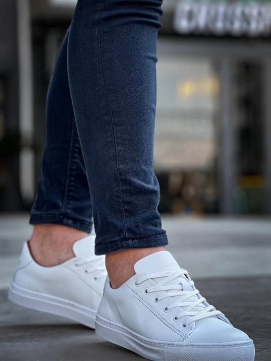 KB-122  Kuback Beyaz Cilt Yüksek Taban Bağcıklı Günlük Erkek Ayakkabı KB-122  Kuback Beyaz Cilt Yüksek Taban Bağcıklı Günlük Erkek Ayakkabı