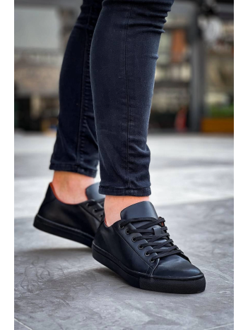 KB-122  Kuback Siyah Cilt Siyah Yüksek Taban Bağcıklı Günlük Erkek Ayakkabı KB-122  Kuback Siyah Cilt Siyah Yüksek Taban Bağcıklı Günlük Erkek Ayakkabı