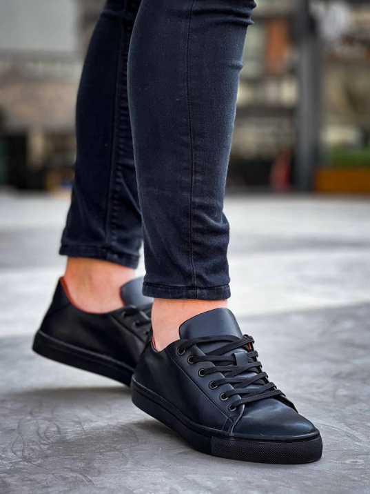 KB-122  Kuback Siyah Cilt Siyah Yüksek Taban Bağcıklı Günlük Erkek Ayakkabı KB-122  Kuback Siyah Cilt Siyah Yüksek Taban Bağcıklı Günlük Erkek Ayakkabı