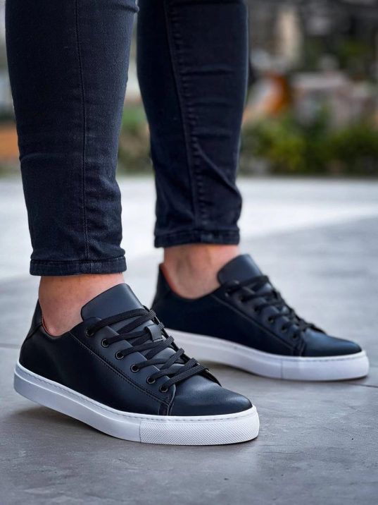 KB-122  Kuback Siyah Cilt Yüksek Taban Bağcıklı Günlük Erkek Ayakkabı KB-122  Kuback Siyah Cilt Yüksek Taban Bağcıklı Günlük Erkek Ayakkabı