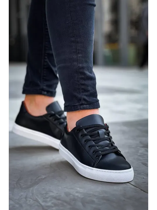 Kb-122 Kuback Siyah Cilt Yüksek Taban Bağcıklı Günlük Erkek Ayakkabı Kb-122 Kuback Siyah Cilt Yüksek Taban Bağcıklı Günlük Erkek Ayakkabı