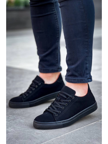 KB-122   Kuback Siyah Süet Siyah Yüksek Taban Bağcıklı Günlük Erkek Ayakkabı KB-122   Kuback Siyah Süet Siyah Yüksek Taban Bağcıklı Günlük Erkek Ayakkabı