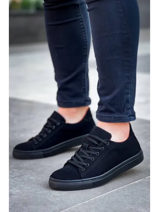 Kb-122 Kuback Siyah Süet Siyah Yüksek Taban Bağcıklı Günlük Erkek Ayakkabı Kb-122 Kuback Siyah Süet Siyah Yüksek Taban Bağcıklı Günlük Erkek Ayakkabı