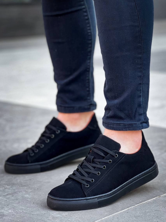 KB-122   Kuback Siyah Süet Siyah Yüksek Taban Bağcıklı Günlük Erkek Ayakkabı KB-122   Kuback Siyah Süet Siyah Yüksek Taban Bağcıklı Günlük Erkek Ayakkabı