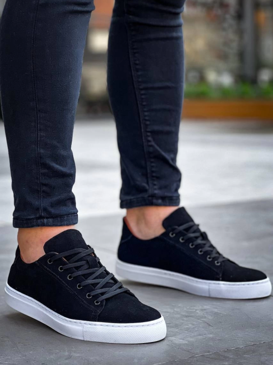 KB-122   Kuback Siyah Süet Yüksek Taban Bağcıklı Günlük Erkek Ayakkabı KB-122   Kuback Siyah Süet Yüksek Taban Bağcıklı Günlük Erkek Ayakkabı