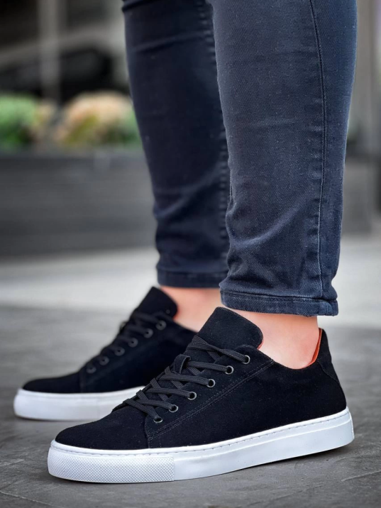 KB-122   Kuback Siyah Süet Yüksek Taban Bağcıklı Günlük Erkek Ayakkabı KB-122   Kuback Siyah Süet Yüksek Taban Bağcıklı Günlük Erkek Ayakkabı