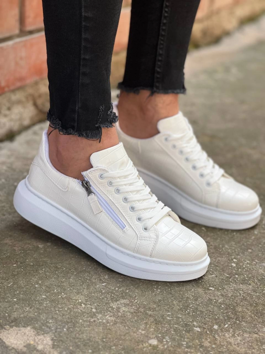 KB-309  Kuback Beyaz Fermuar Ve Bağcıklı  Günlük Erkek  Ayakkabı KB-309  Kuback Beyaz Fermuar Ve Bağcıklı  Günlük Erkek  Ayakkabı