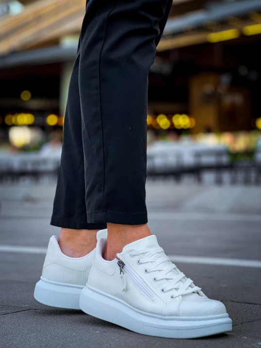 KB-309  Kuback Beyaz Fermuar Ve Bağcıklı  Günlük Erkek  Ayakkabı KB-309  Kuback Beyaz Fermuar Ve Bağcıklı  Günlük Erkek  Ayakkabı