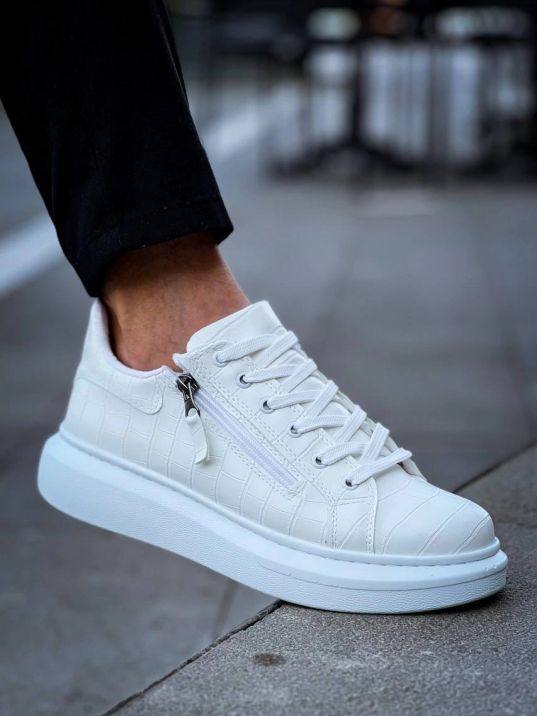 KB-309  Kuback Beyaz Fermuar Ve Bağcıklı  Günlük Erkek  Ayakkabı KB-309  Kuback Beyaz Fermuar Ve Bağcıklı  Günlük Erkek  Ayakkabı