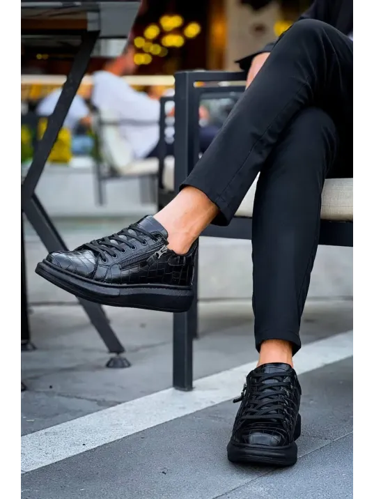 Kb-309  Kuback Kömür Fermuar Ve Bağcıklı  Günlük Erkek  Ayakkabı