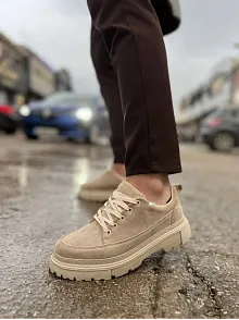 Kb-702 Kuback Bej Süet Günlük Erkek Ayakkabı