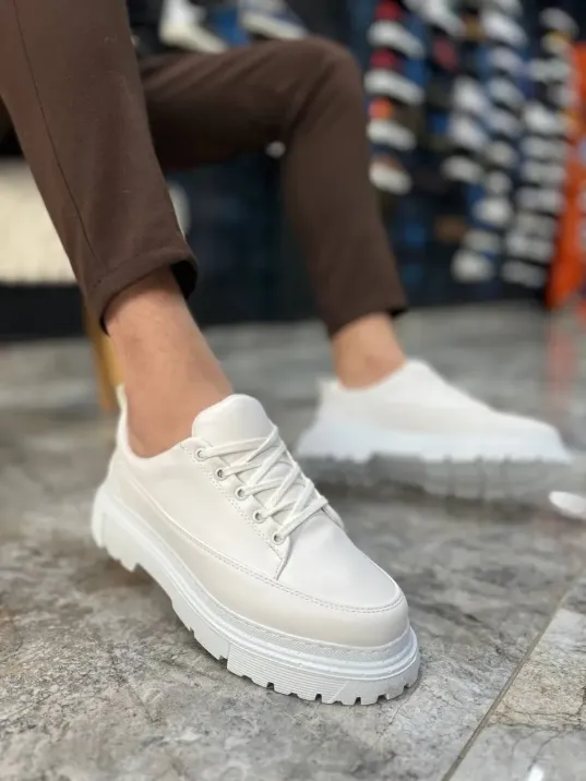 Kb-702 Kuback Beyaz Cilt Günlük Erkek Ayakkabı