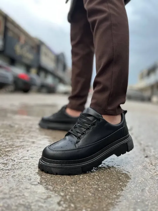 Kb-702 Kuback Kömür Cilt Günlük Erkek Ayakkabı
