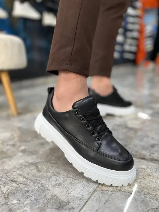 Kb-702 Kuback Siyah Cilt Günlük Erkek Ayakkabı