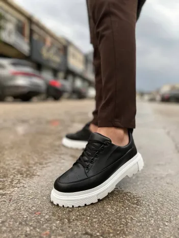 Kb-702 Kuback Siyah Cilt Günlük Erkek Ayakkabı
