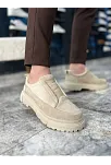 Kb-703 Kuback Bej Süet Lastikli Günlük Erkek Ayakkabı