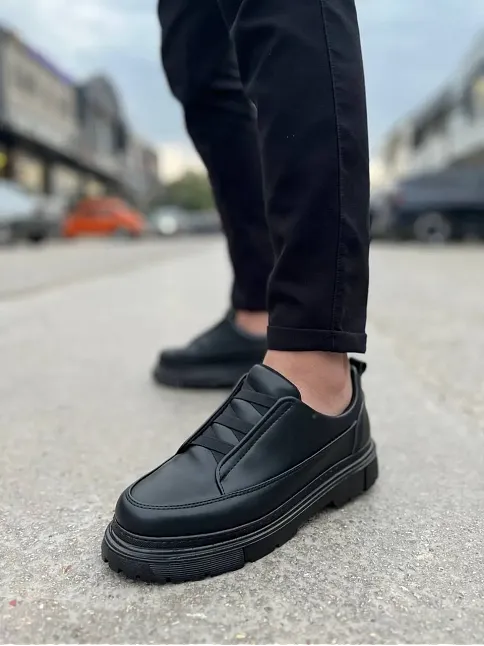 Kb-703 Kuback Kömür Cilt Lastikli Günlük Erkek Ayakkabı