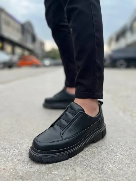 Kb-703 Kuback Kömür Cilt Lastikli Günlük Erkek Ayakkabı