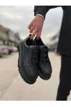 Kb-703 Kuback Kömür Cilt Lastikli Günlük Erkek Ayakkabı