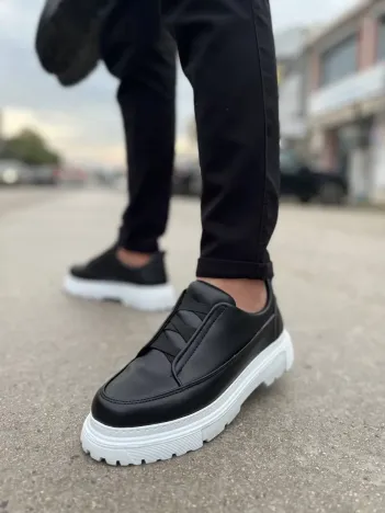 Kb-703 Kuback Siyah Lastikli Günlük Erkek Ayakkabı