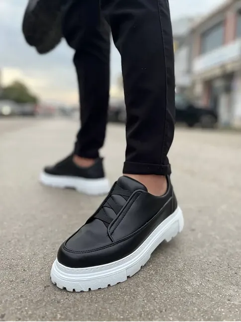 Kb-703 Kuback Siyah Lastikli Günlük Erkek Ayakkabı