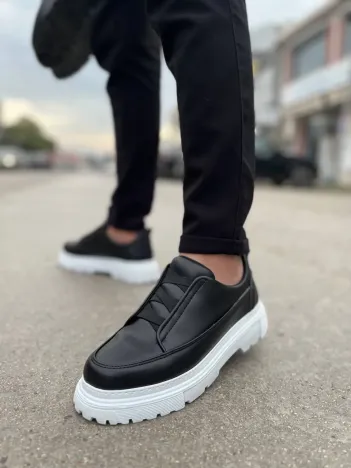 Kb-703 Kuback Siyah Lastikli Günlük Erkek Ayakkabı