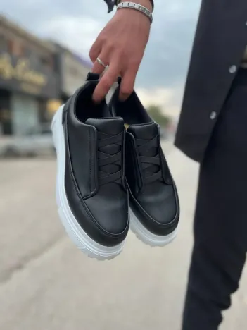 Kb-703 Kuback Siyah Lastikli Günlük Erkek Ayakkabı