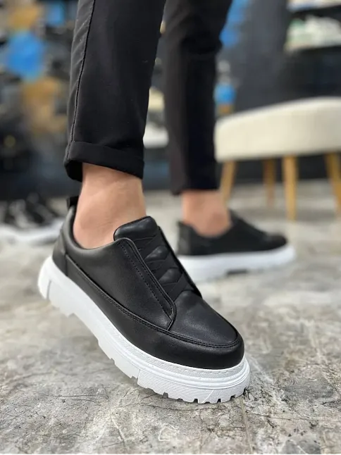 Kb-703 Kuback Siyah Lastikli Günlük Erkek Ayakkabı