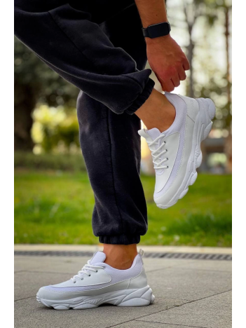 KB-707  Kuback  Beyaz Cilt Yüksek Taban Bağcıklı Günlük Erkek Ayakkabı KB-707  Kuback  Beyaz Cilt Yüksek Taban Bağcıklı Günlük Erkek Ayakkabı