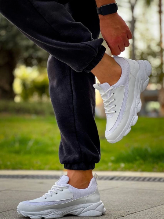 KB-707  Kuback  Beyaz Cilt Yüksek Taban Bağcıklı Günlük Erkek Ayakkabı KB-707  Kuback  Beyaz Cilt Yüksek Taban Bağcıklı Günlük Erkek Ayakkabı