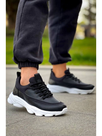 KB-707  Kuback Siyah Cilt Yüksek Taban Bağcıklı Günlük Erkek Ayakkabı KB-707  Kuback Siyah Cilt Yüksek Taban Bağcıklı Günlük Erkek Ayakkabı