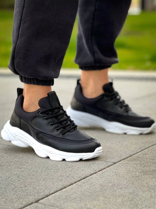 KB-707  Kuback Siyah Cilt Yüksek Taban Bağcıklı Günlük Erkek Ayakkabı KB-707  Kuback Siyah Cilt Yüksek Taban Bağcıklı Günlük Erkek Ayakkabı