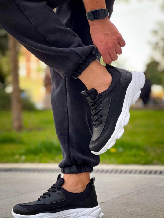 KB-707  Kuback Siyah Cilt Yüksek Taban Bağcıklı Günlük Erkek Ayakkabı KB-707  Kuback Siyah Cilt Yüksek Taban Bağcıklı Günlük Erkek Ayakkabı