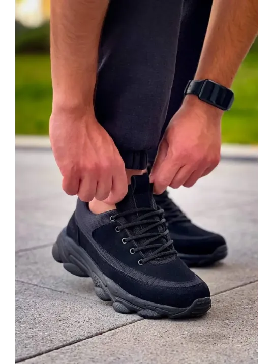 Kb-707 Kuback Siyah Süet Siyah Yüksek Taban Bağcıklı Günlük Erkek Ayakkabı Kb-707 Kuback Siyah Süet Siyah Yüksek Taban Bağcıklı Günlük Erkek Ayakkabı