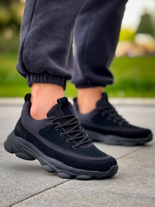 KB-707  Kuback  Siyah Süet Siyah Yüksek Taban Bağcıklı Günlük Erkek Ayakkabı KB-707  Kuback  Siyah Süet Siyah Yüksek Taban Bağcıklı Günlük Erkek Ayakkabı