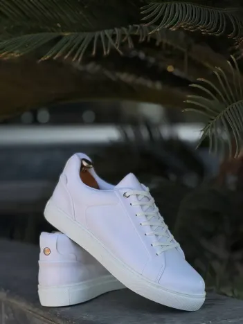 Kb-bx1  Kuback Beyaz Cilt Yüksek Beyaz Taban Günlük Erkek Ayakkabı