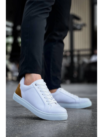 Kb-bx1 Kuback Beyaz Taba Cilt  Detaylı  Yüksek Beyaz Taban Günlük Erkek Ayakkabı