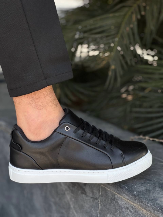 KB-BX1  Kuback Siyah Cilt Yüksek Beyaz Taban Günlük Erkek Ayakkabı KB-BX1  Kuback Siyah Cilt Yüksek Beyaz Taban Günlük Erkek Ayakkabı