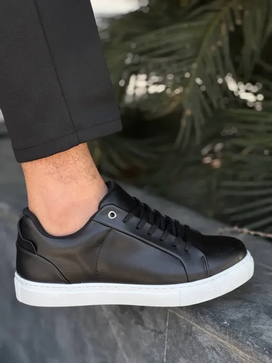 Kb-bx1 Kuback Siyah Cilt Yüksek Beyaz Taban Günlük Erkek Ayakkabı Kb-bx1 Kuback Siyah Cilt Yüksek Beyaz Taban Günlük Erkek Ayakkabı