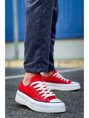 KB-CX-3 Kuback Kısa Kırmızı Keten Beyaz Yüksek Taban Spor Ayakkabı KB-CX-3 Kuback Kısa Kırmızı Keten Beyaz Yüksek Taban Spor Ayakkabı