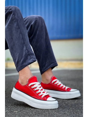 KB-CX-3 Kuback Kısa Kırmızı Keten Beyaz Yüksek Taban Spor Ayakkabı KB-CX-3 Kuback Kısa Kırmızı Keten Beyaz Yüksek Taban Spor Ayakkabı