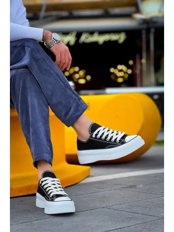 Kb-cx-3 Kuback Kısa Siyah Keten Beyaz Yüksek Taban Spor Ayakkabı Kb-cx-3 Kuback Kısa Siyah Keten Beyaz Yüksek Taban Spor Ayakkabı