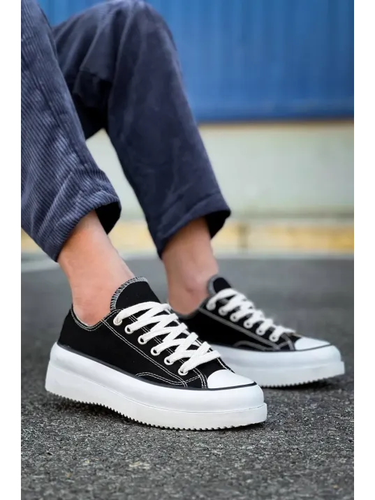 Kb-cx-3 Kuback Kısa Siyah Keten Beyaz Yüksek Taban Spor Ayakkabı Kb-cx-3 Kuback Kısa Siyah Keten Beyaz Yüksek Taban Spor Ayakkabı